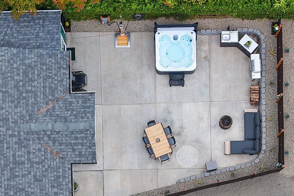The courtyard after renovation, August 2026